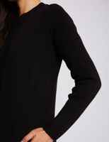 Gilet droit à col cranté noir femme | Morgan