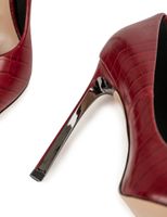 Escarpins aspect croco rouge femme | Morgan