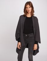 Cape avec col châle à strass gris moyen femme | Morgan