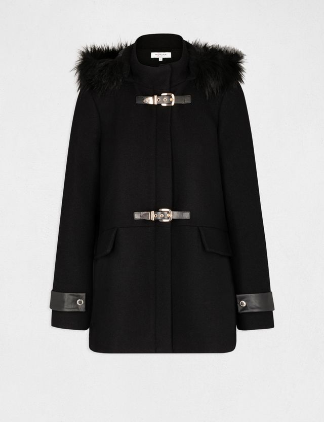 manteau morgan noir capuche