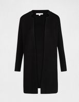 Gilet droit à col cranté noir femme | Morgan