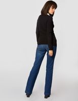 Pull manches longues col de chemise noir femme | Morgan