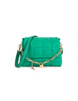 Sac pochette aspect matelassé vert femme | Morgan
