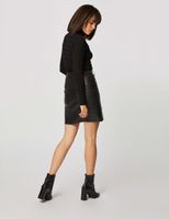 Pull manches longues col roulé noir femme | Morgan