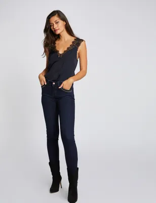 Jeans skinny taille standard jean stone femme
