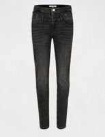 Jeans skinny taille haute avec boutons gris anthracite femme | Morgan