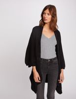 Cape avec col châle à strass noir femme | Morgan