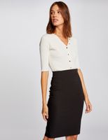 Jupe crayon taille haute noir femme | Morgan