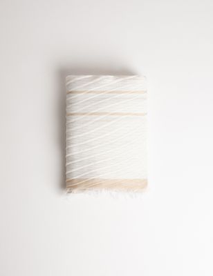 Foulard plissé blanc femme | Morgan