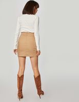 Pull manches longues col roulé ecru femme | Morgan