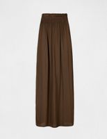 Jupe longue fluide taille élastiquée kaki femme | Morgan