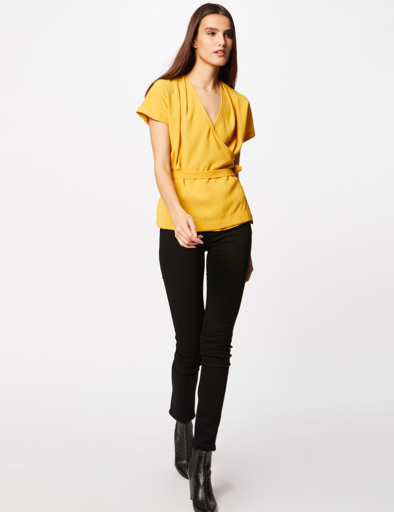 Jean slim effet délavé noir femme | Morgan