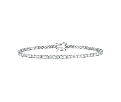 FLASHPOINT CREATED DIAMOND TENNIS BRACELET, 14KWG, 4CTW