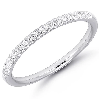 Diamond Anniversary Band in White Gold, 1/10ctw