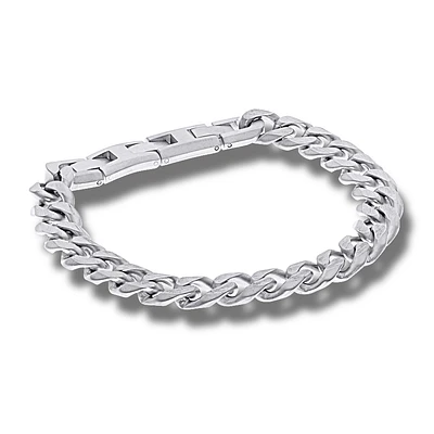 Men's 11mm Curb Chain Link Bracelet in Stainless Steel - 9 Inch