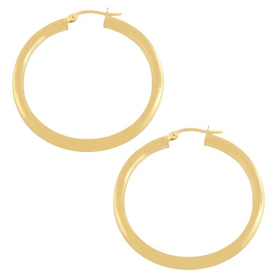 Polished Hoop Earrings in 14K Yellow Gold