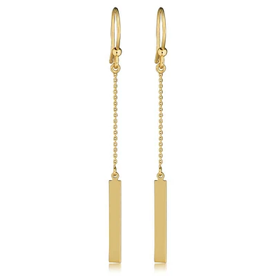 Drop Bar Earrings in 14K Yellow Gold