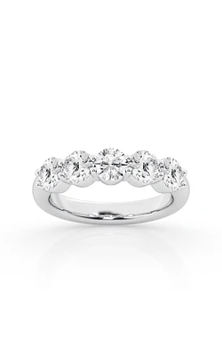 Flashpoint Created Diamond 5 Stone Anniversary Band 3 1/2 CTW 14K White Gold