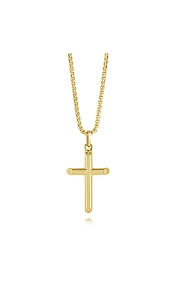 Cross Necklace in Yellow Ion Plated Stainless Steel