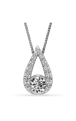 Sirena Women's Tear Drop Pendant Necklace 3/8 CTW in 14K Gold