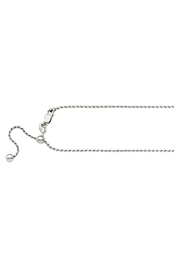 1.1mm Adjustable Rope Chain Necklace in Sterling Silver - 22 Inch