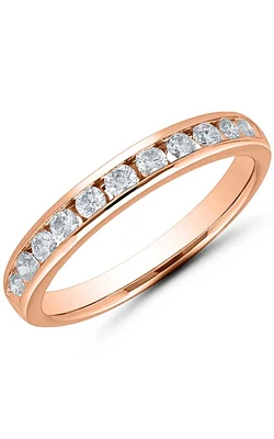 Channel Set Diamond Anniversary Band 14K Rose Gold, 1/2ctw