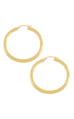 Polished Hoop Earrings in 14K Yellow Gold