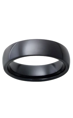 Men's Black Ceramic Band, 6mm