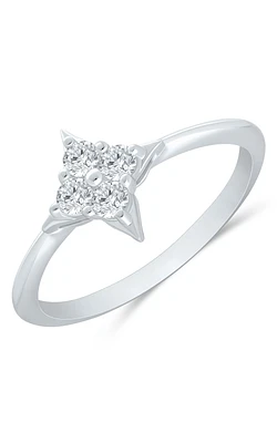 Women's Diamond Star of Hope Ring 1/4 CTW 14K White Gold