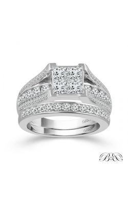 Beautiful Bride Quad Princess-Cut Diamond Bridal Set in White Gold, 1ctw