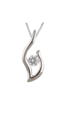 Bella Diamond Collection Passion Flame Pendant in Sterling Silver, 1/20ctw