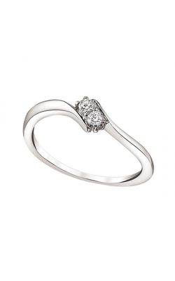 Two-Stone Bypass Ring in Sterling Silver, 1/20ctw