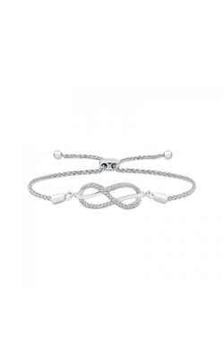 Diamond Infinity Bolo Bracelet in Sterling Silver, 1/8ctw