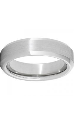 Men's 6mm Serinium Satin Finish Beveled Edge Band