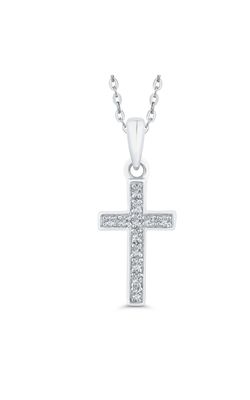 Diamond Accent Cross Pendant in Sterling Silver