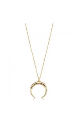 Crescent Moon Pendant in 14K Gold