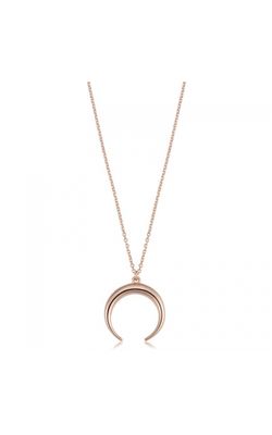 Crescent Moon Pendant in 14K Rose Gold