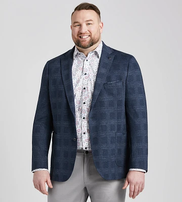 Modern Fit Plaid Knit Sport Jacket