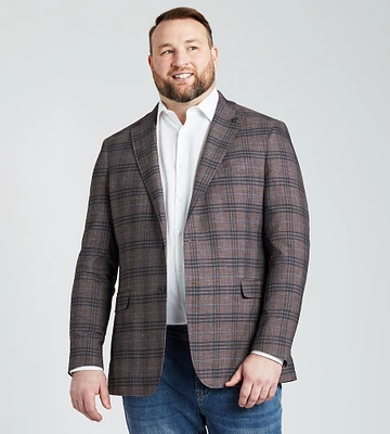 Modern Fit Plaid Woven Sport Jacket