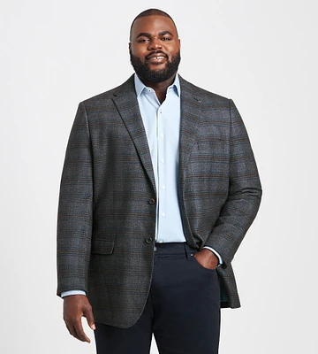 Modern Fit Plaid Woven Sport Jacket