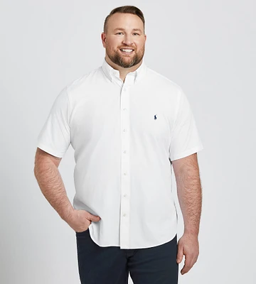 Solid Performance Oxford Casual Shirt