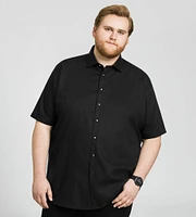 Short Sleeve Tonal Jacquard Casual Shirt