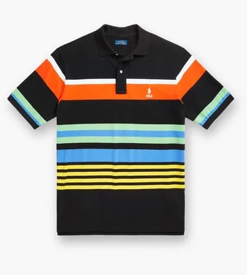 Striped Mesh Polo