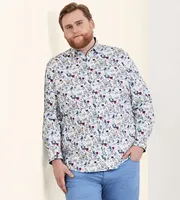 360° Stretch Floral Long Sleeve Sport Shirt