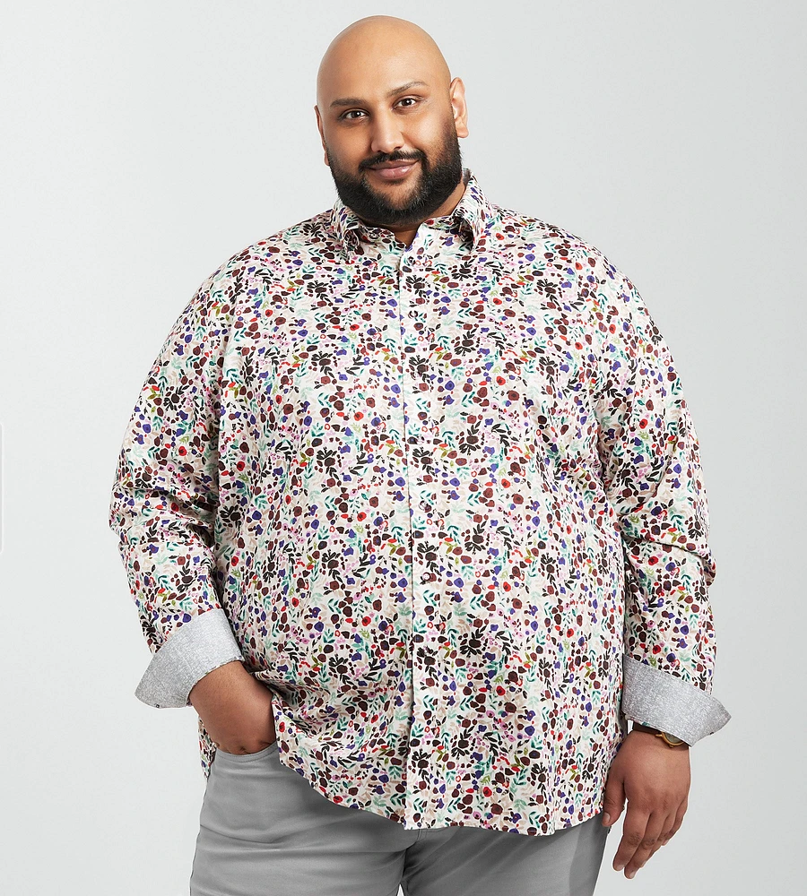 Non Iron Floral Print Shirt