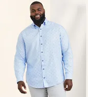 Double-Collar Long Sleeve Sport Shirt