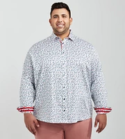 Leaf Print Sport Shirt