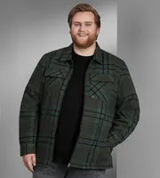 Quilt-Lined Plaid Shacket