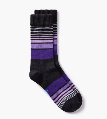 Diabetic Mid-Calf Striped Socks