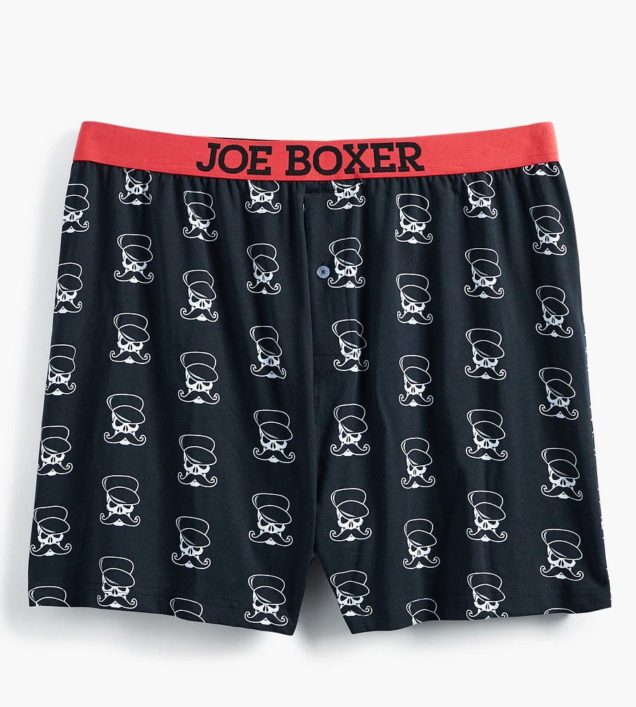 Captain Stache Print Loose Boxers